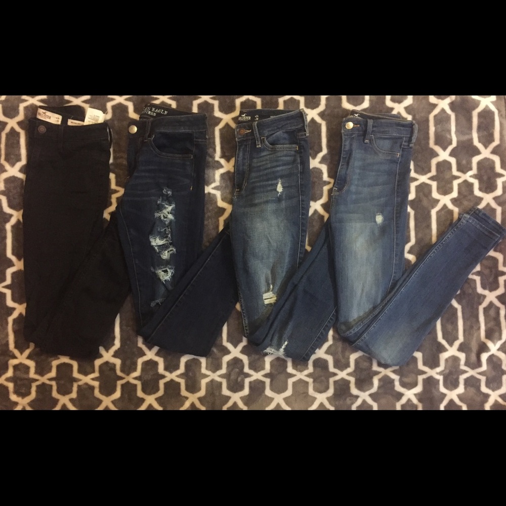 Hollister and American Eagle jeans